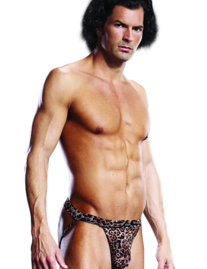 BLUE LINE - Jock Strap Slip mit Leoparden Muster