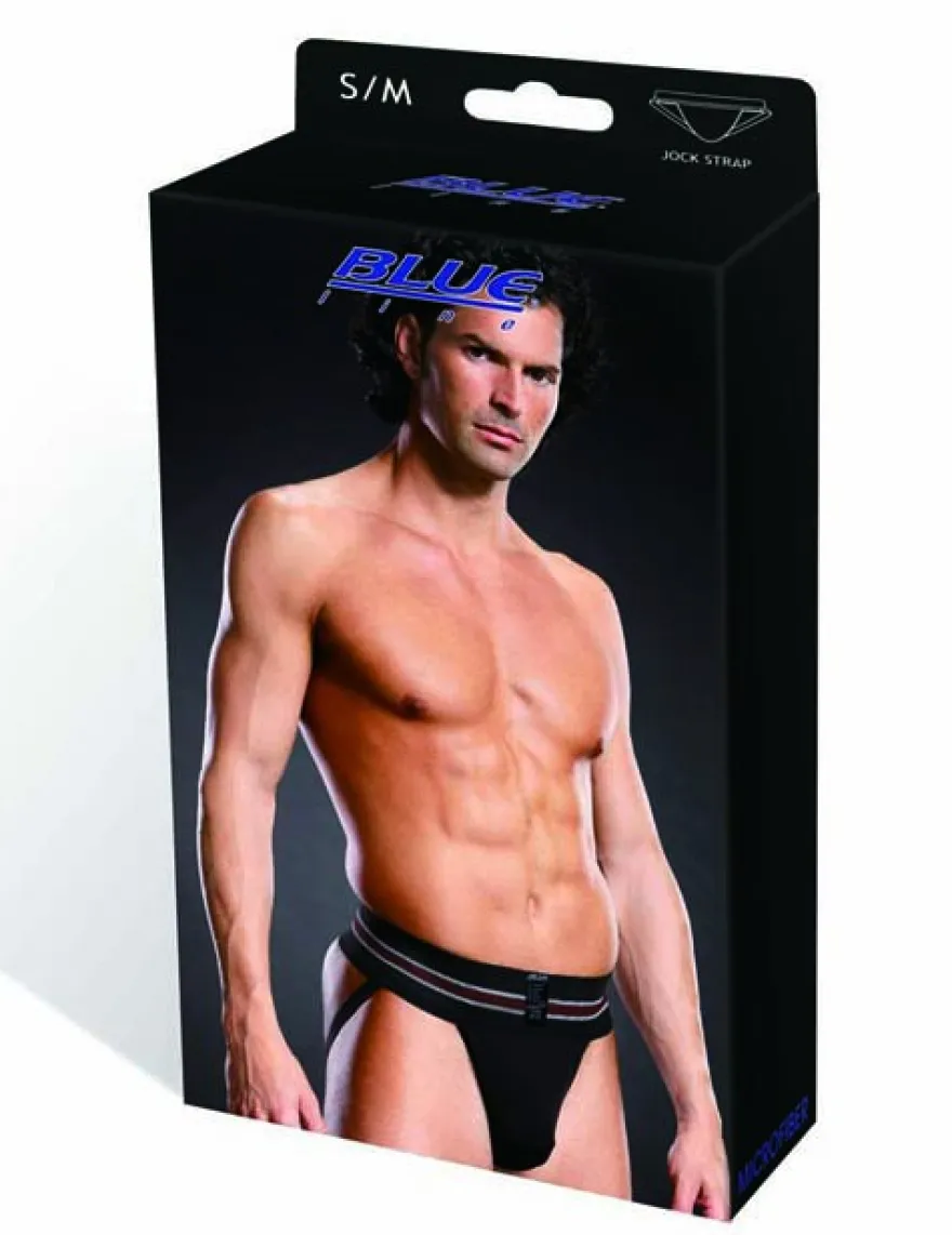 BLUE LINE - Schwarze Jock Strap Unterhose