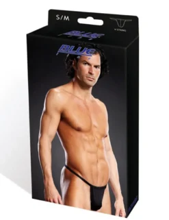 BLUE LINE - Schwarzer V-String
