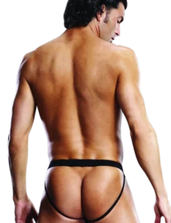 BLUE LINE - Transparenter Jock Strap Slip in schwarz