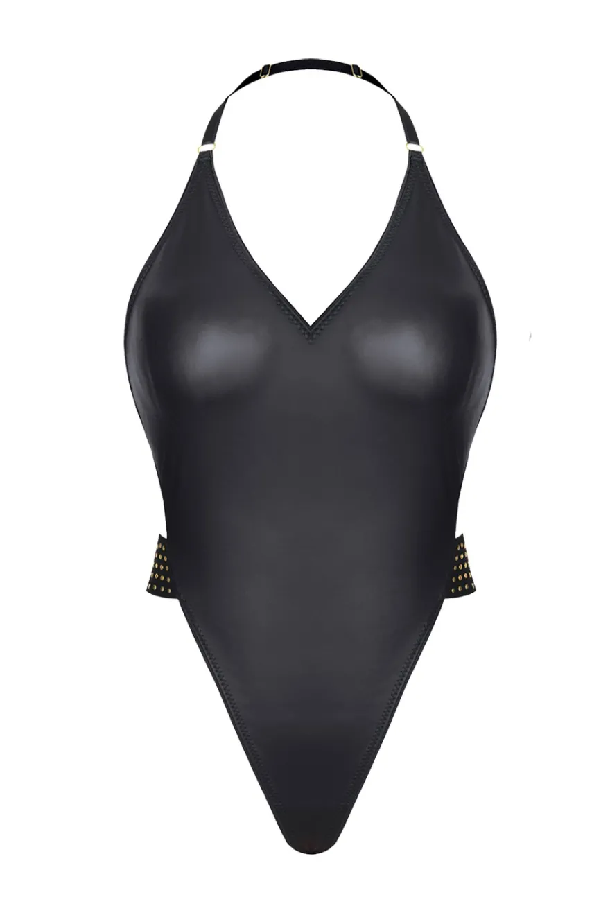 Cash Baby Collection - Body mit offenem Rücken und Goldapplikationen