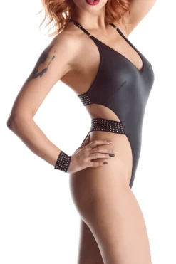 Cash Baby Collection - Body mit offenem Rücken und Goldapplikationen