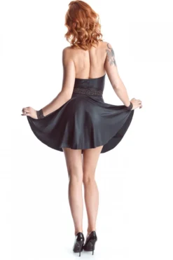 Cash Baby Collection - Minikleid mit Reißverschluss und Goldapplikationen