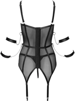 Cottelli Bondage - Strapshemd mit Klettfessel und Karabinerketten