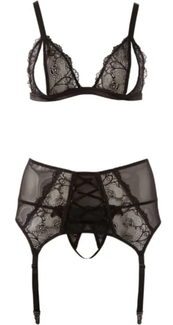 Cottelli Collection - BH Strapsset schwarz