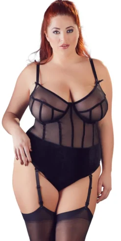 Cottelli Collection - Body mit Samt schwarz