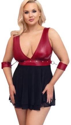 Cottelli Collection - Bondage Babydoll mit Armfesseln