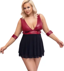 Cottelli Collection - Bondage Babydoll mit Armfesseln