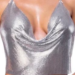 Cottelli Collection - Crop Top aus Metall