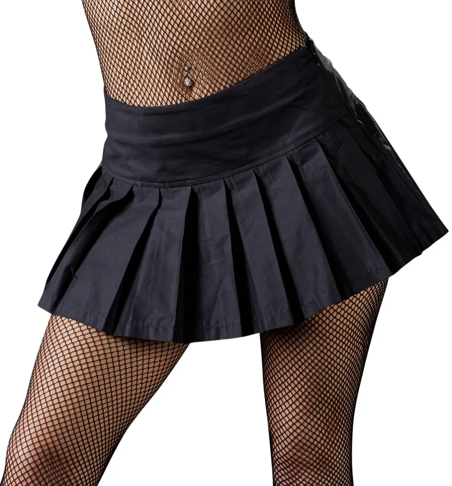 Cottelli Collection - Faltenminirock schwarz