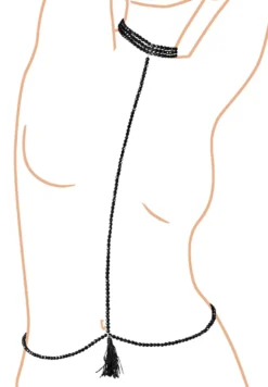 Cottelli Collection - Halsband mit Bikinikette schwarz