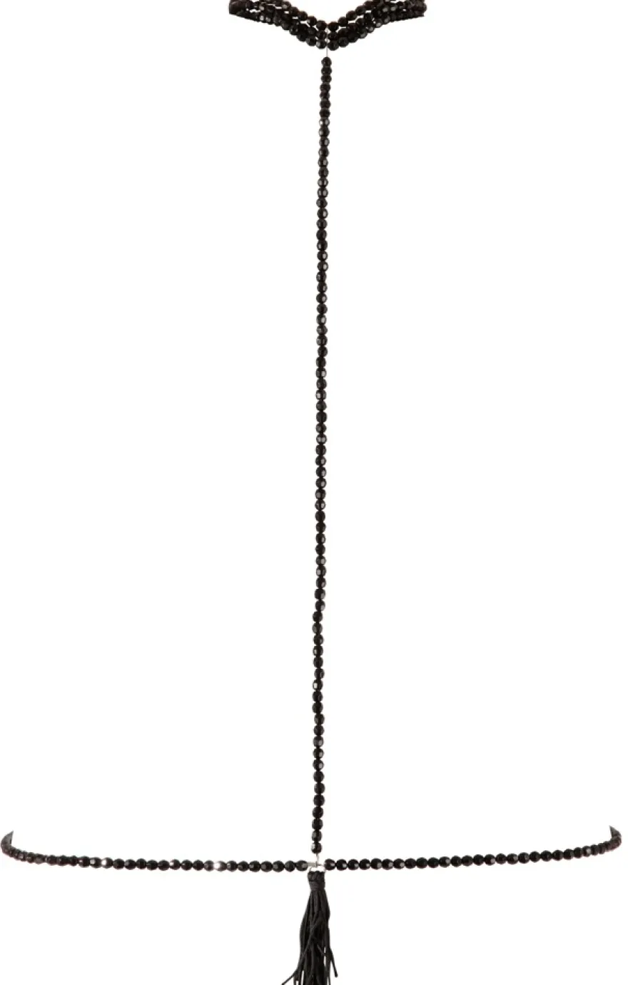 Cottelli Collection - Halsband mit Bikinikette schwarz