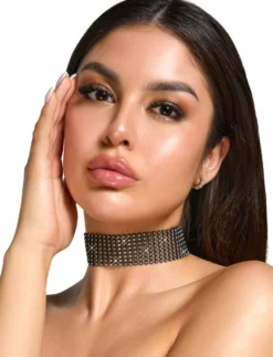 Cottelli Collection - Halsband mit Strasssteinchen