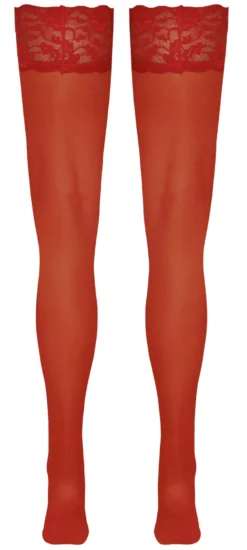 Cottelli Collection - Halterlose Strümpfe in Rot