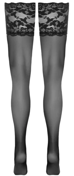Cottelli Collection - Halterlose Strümpfe in Schwarz