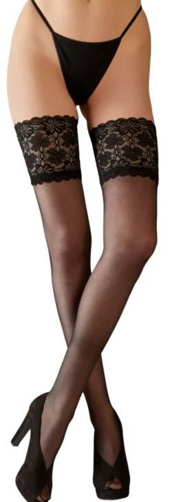 Cottelli Collection - Halterlose Strümpfe schwarz