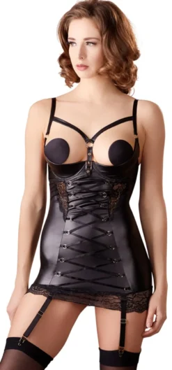 Cottelli Collection - Kleid Glitzerzip schwarz