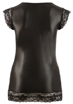 Cottelli Collection - Kleid Wetlook schwarz