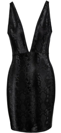 Cottelli Collection - Minikleid in Schlangenhaut-Optik