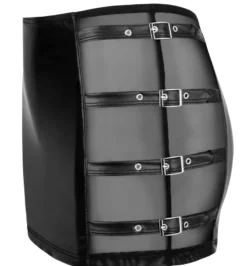 Cottelli Collection - Minirock Schnallen schwarz