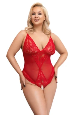 Cottelli Collection - Ouvert Spitzen-Body