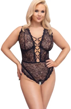 Cottelli Collection - Ouvert Spitzen-Body