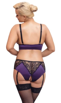 Cottelli Collection - Plus Size Dessous-Set mit Ouvert-Slip