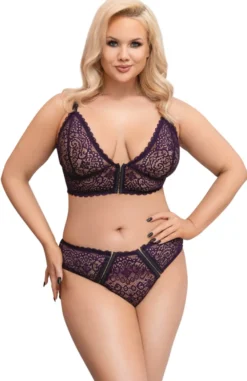 Cottelli Collection - Plus Size Spitzen-Set mit Bustier & Slip