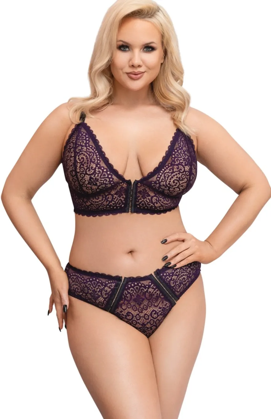 Cottelli Collection - Plus Size Spitzen-Set mit Bustier & Slip