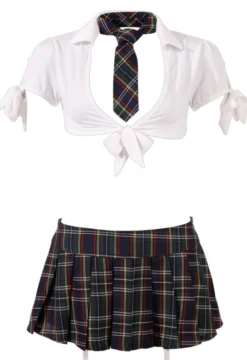 Cottelli Collection - Schulmädchen Set weiß