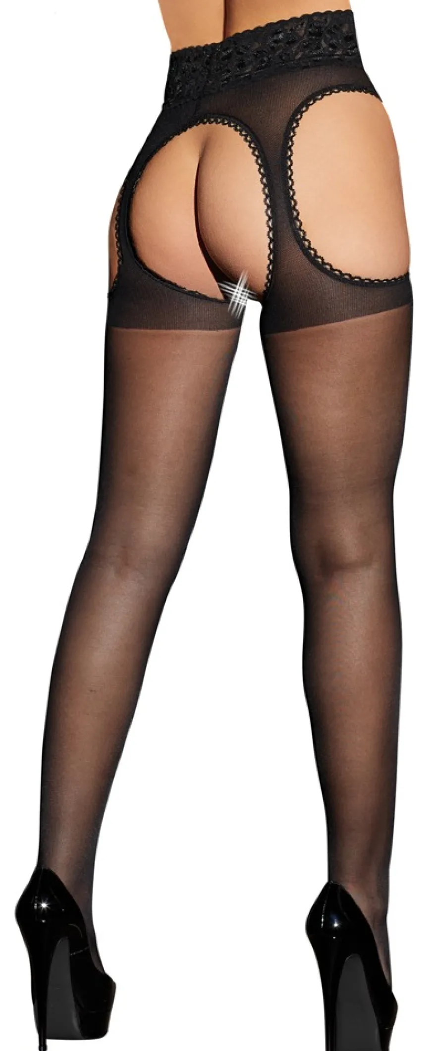 Cottelli Collection - Sexstrumpfhose schwarz