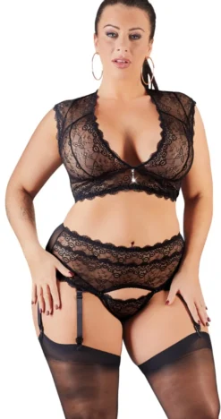 Cottelli Collection - Spitzenset schwarz