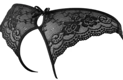 Cottelli Collection - Spitzenslip offen schwarz