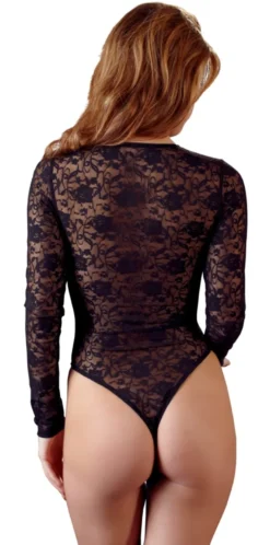 Cottelli Collection - Spitzen-Body mit Wetlook-Details