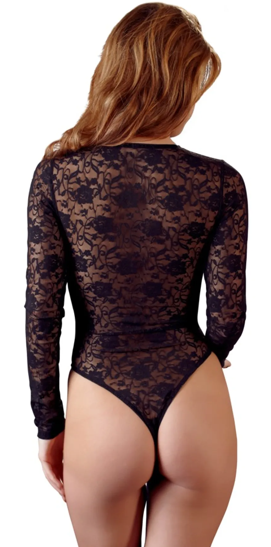Cottelli Collection - Spitzen-Body mit Wetlook-Details