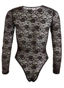 Cottelli Collection - Spitzen-Body mit Wetlook-Details