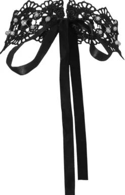 Cottelli Collection - Stickereihalsband mit Strass schwarz