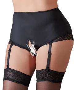 Cottelli Collection - Strapsslip offen schwarz
