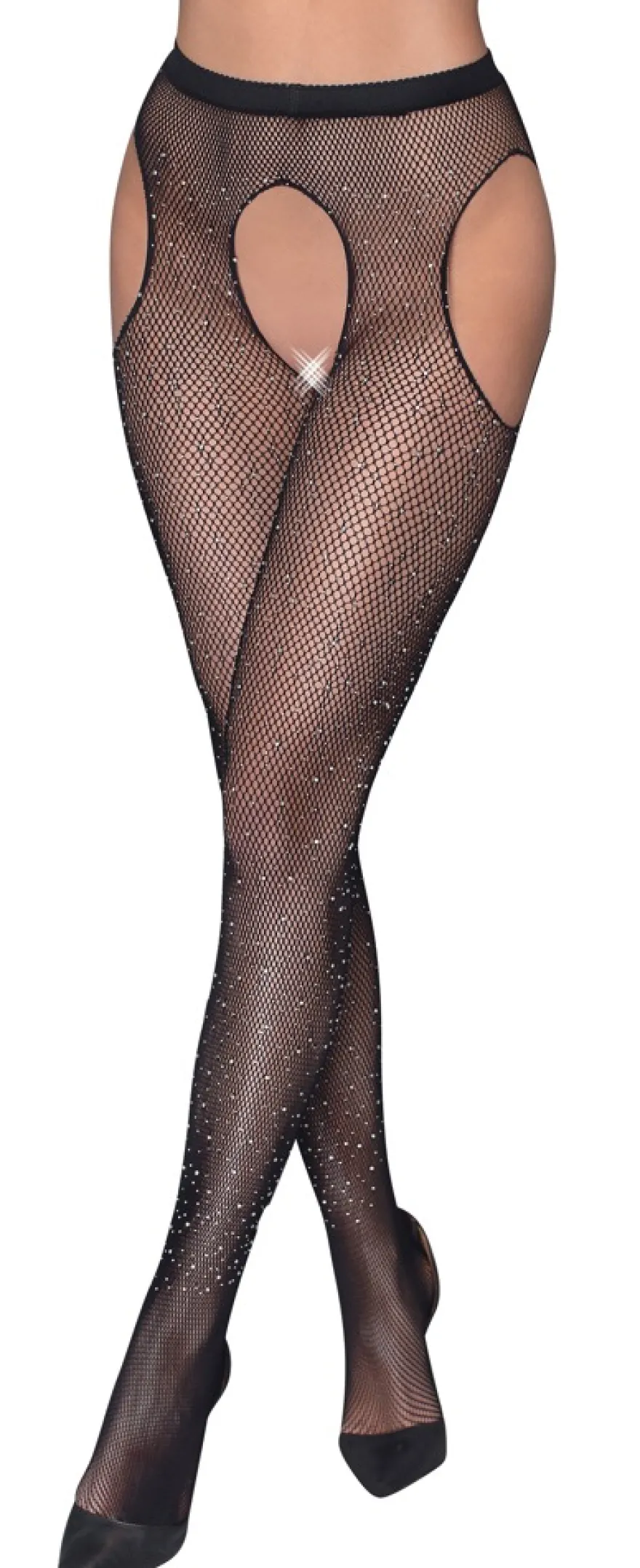Cottelli Collection - Straps-Strumpfhose mit Glitzersteine