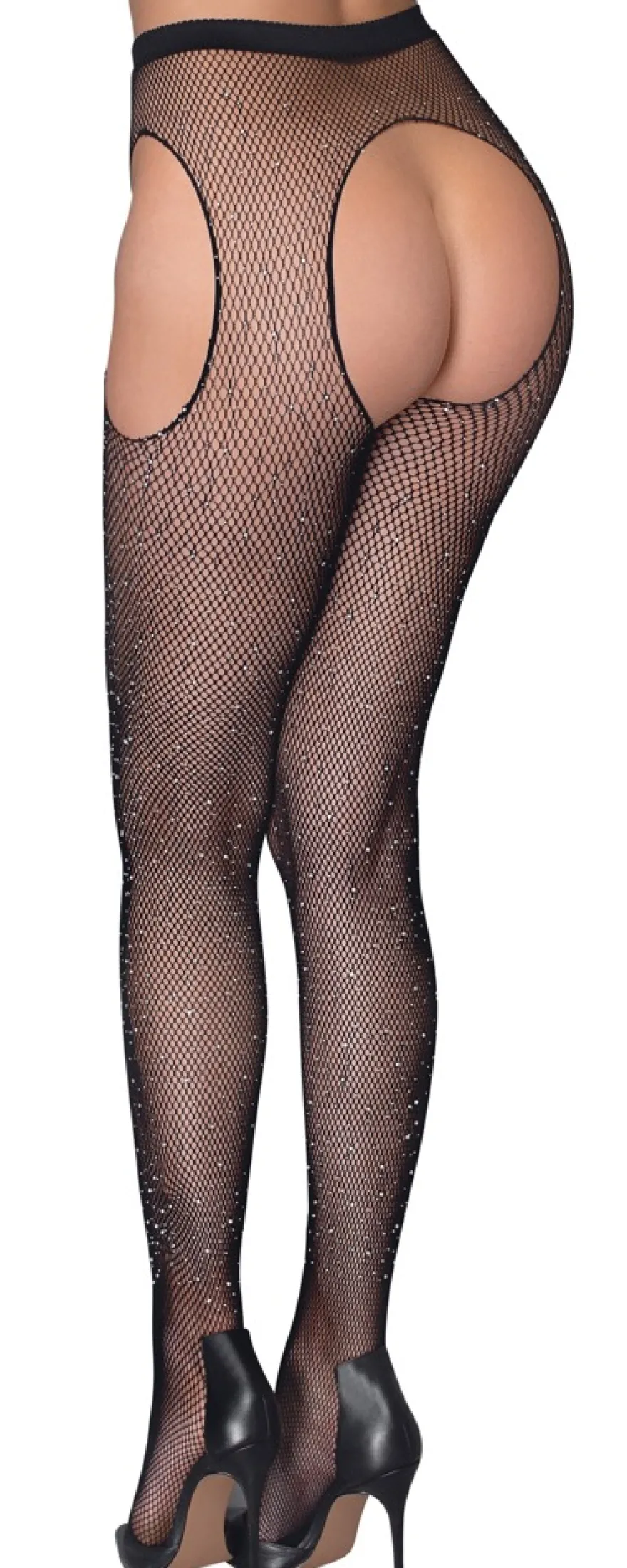 Cottelli Collection - Straps-Strumpfhose mit Glitzersteine