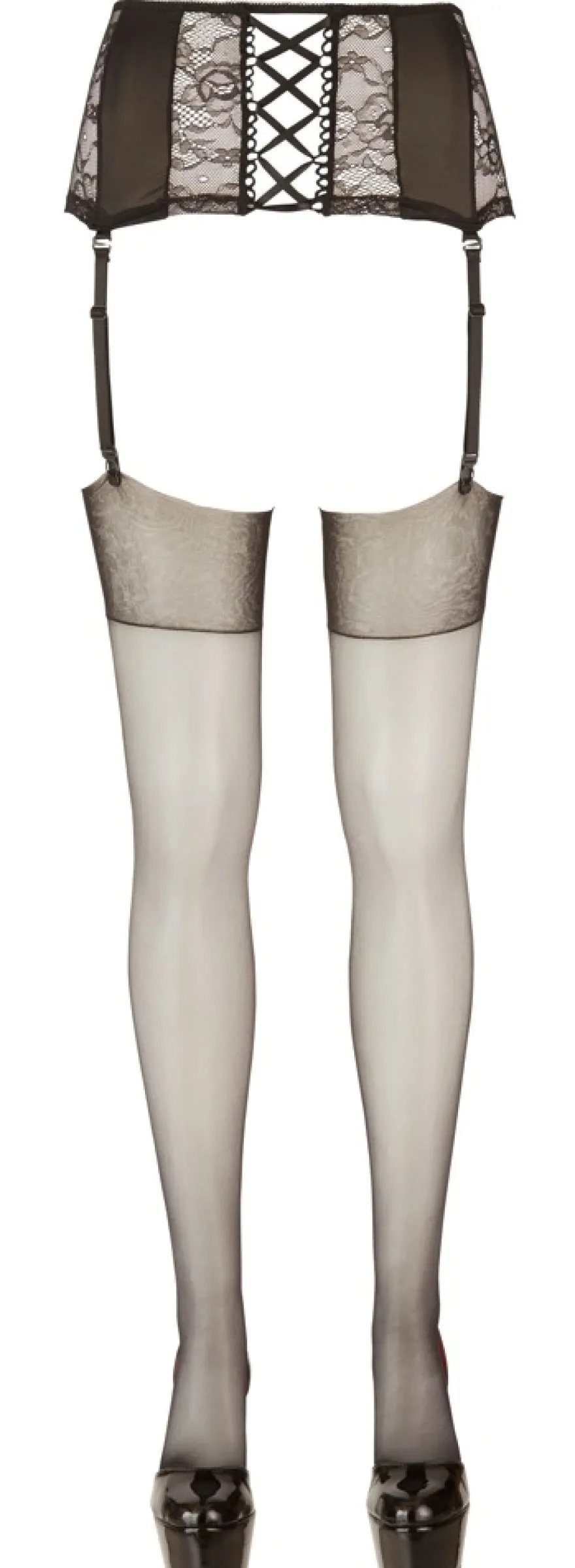 Cottelli Collection - Strapsstrümpfe schwarz