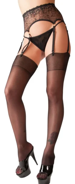 Cottelli Collection - Strapsstrümpfe schwarz