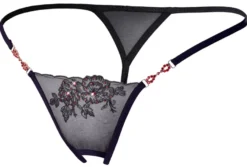 Cottelli Collection - String rote Steine schwarz