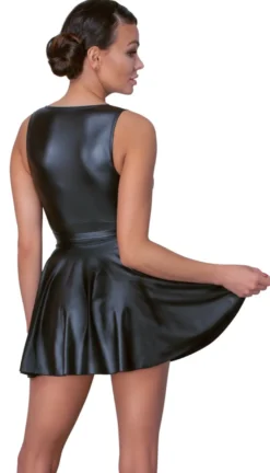 Cottelli Collection - Wetlook Party Kleid schwarz