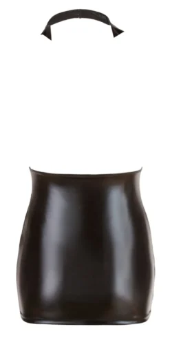 Cottelli Collection - Wetlookminikleid schwarz