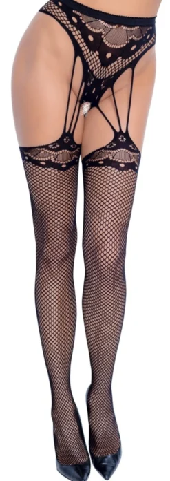 Cottelli Legwear - Strapsstrumpfhose schwarz