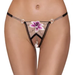 Cottelli Lingerie - Ouvert-String mit Perlenkette
