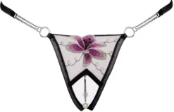 Cottelli Lingerie - Ouvert-String mit Perlenkette