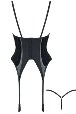 Demoniq - Gorset Ruth DE739303M schwarz