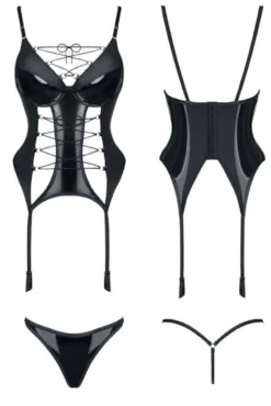 Demoniq - Gorset Ruth DE739303M schwarz